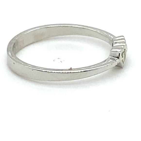 Fancy Yellow Diamonds .18ct Solid 14K White Gold Ring